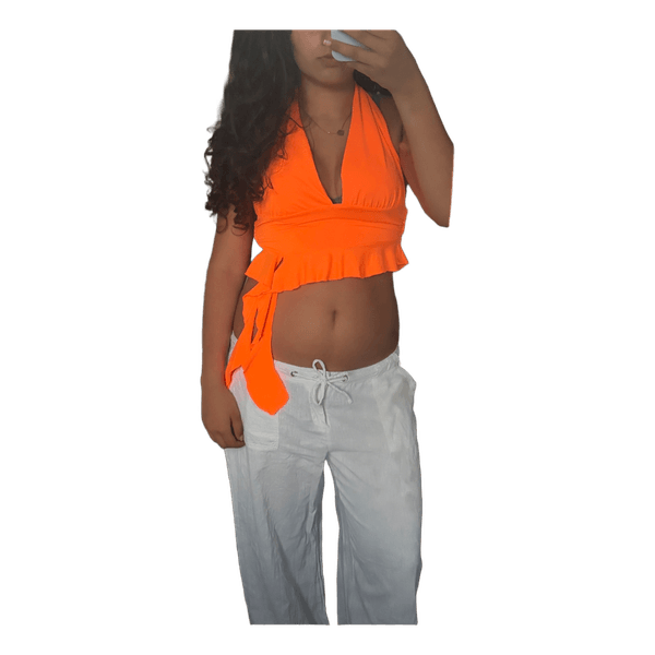 Orange halter top