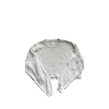 Ribbed crew neck sweater