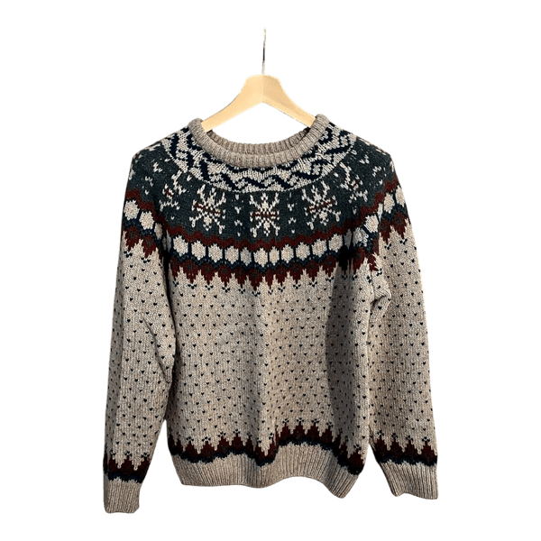 Beige patterned sweater