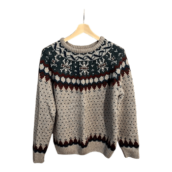 Beige patterned sweater