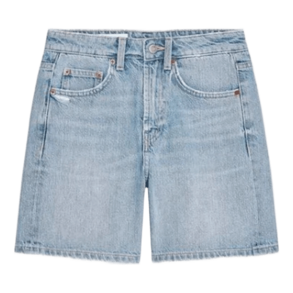 Lyseblå denimshorts