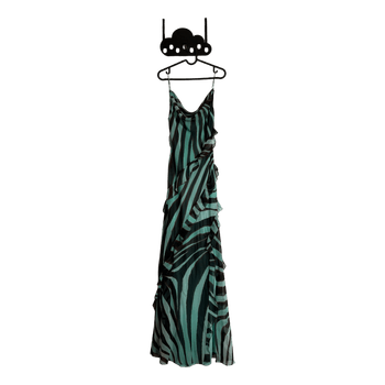 Mango mint animal print dress