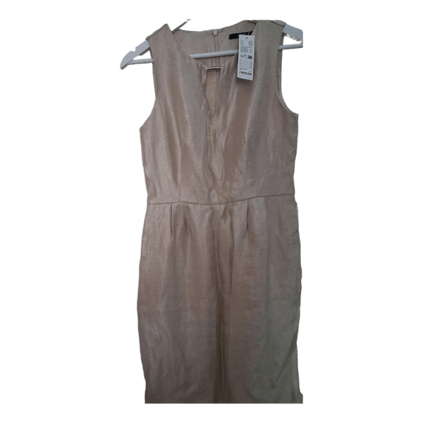 Beige hihaton juhlamekko