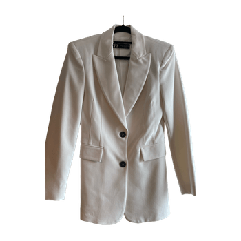 White tailored blazer jacket