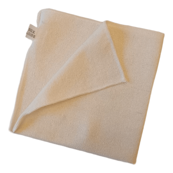 Raw silk facial towel