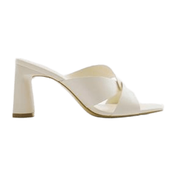 White block heel sandals