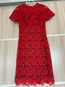 Red lace midi dress Karen Millen uk8