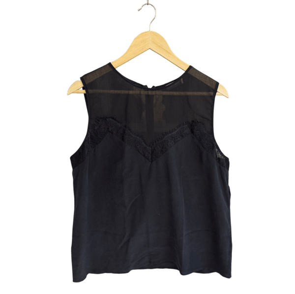 Mint Velvet black silk top