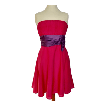 Sleeveless Silkblend Coctail Wedding Party Dress Pink Size 38
