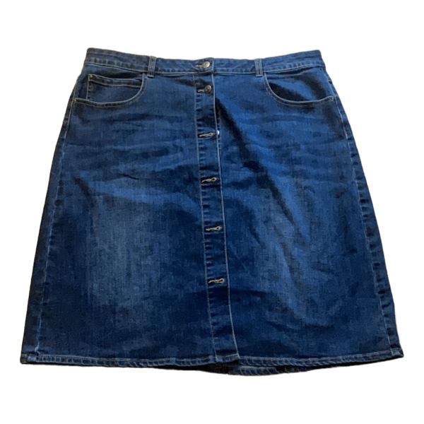 Blå denimnederdel