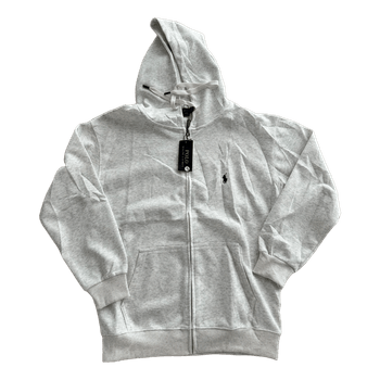 Grey zip hoodie ralpg lauren