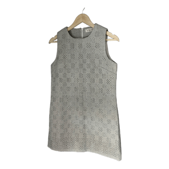 Grey plaid sleeveless dress