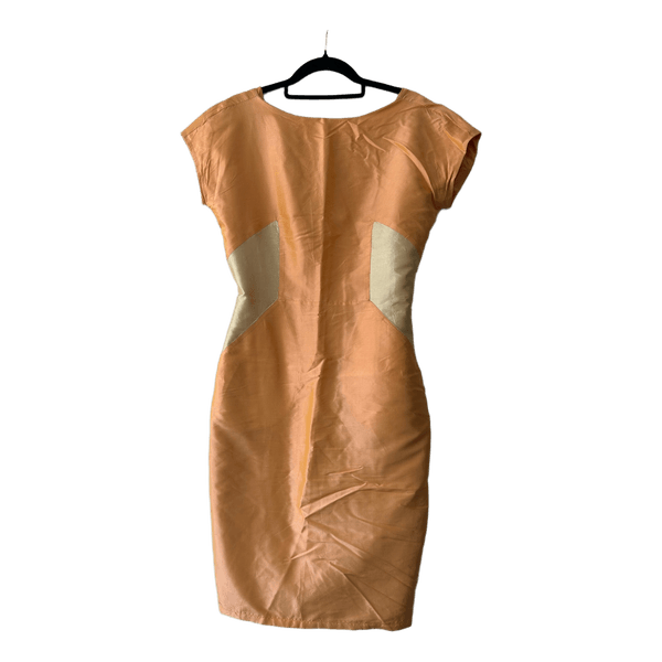 Orange midi dress
