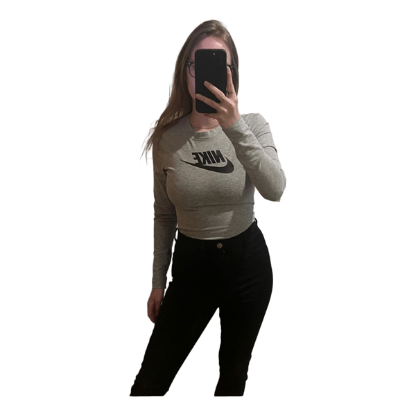 Grey Nike long-sleeved top