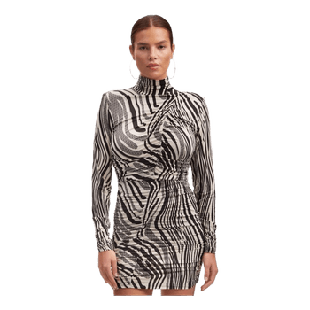 Zebraprintet minikjole