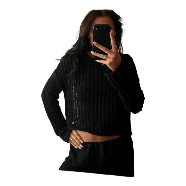 Black knitted jumper