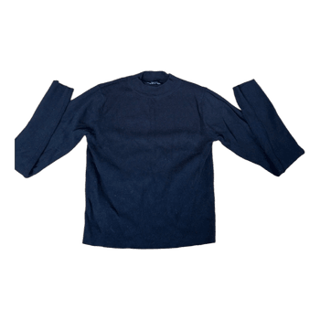 Black ribbed mock neck sweater