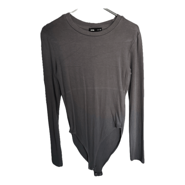 Grey long sleeve bodysuit