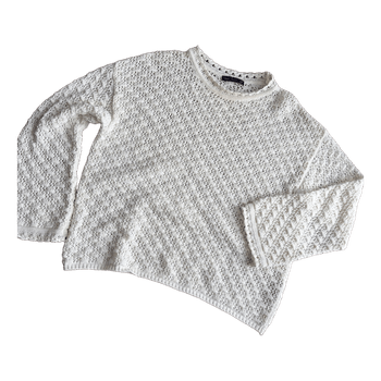 Cream crochet knit jumper