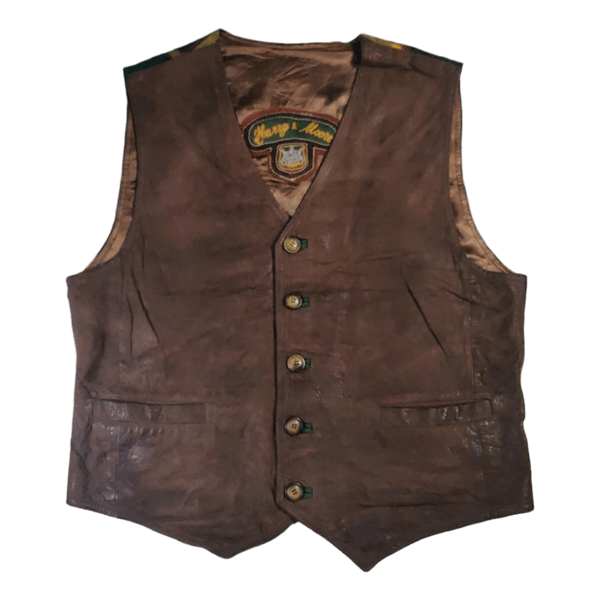 Vintage Harry & Moore Nahkaliivi - Aitoa nahkaa & villaa - Made in Italy - L