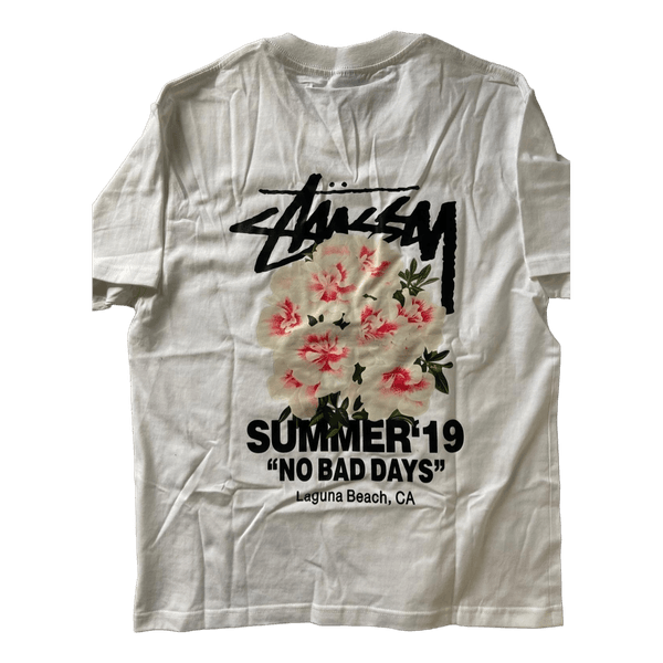 White Stüssy graphic t-shirt