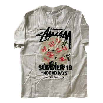 White Stüssy graphic t-shirt