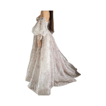 Off-shoulder juhlamekko