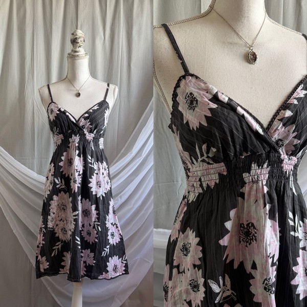 Floral print midi dress summer spring