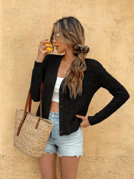 Lightweight hollow cardigan