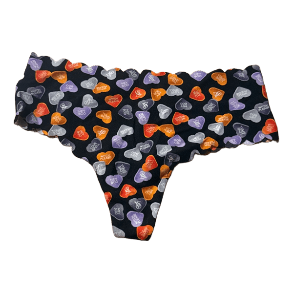 Heart print thong