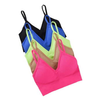 Set of five bralettes
