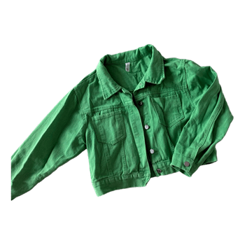 Žalias džinsinis švarkelis