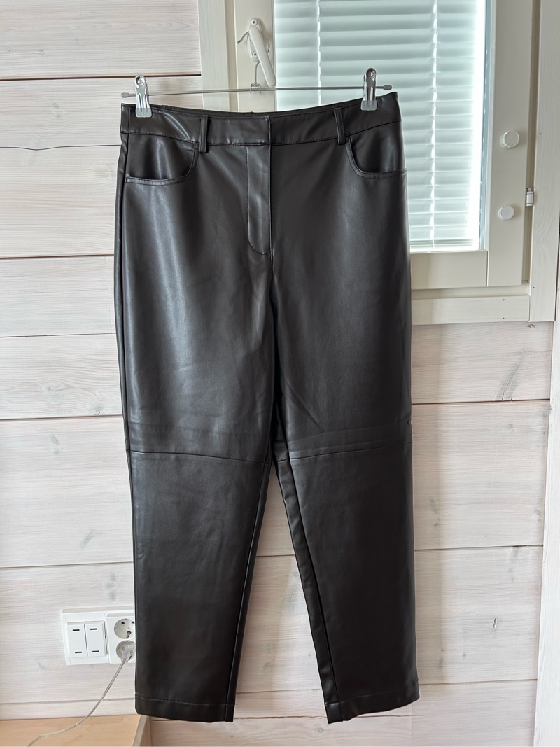 French Connection faux leather trousers