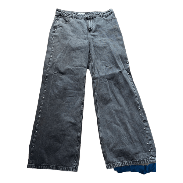 Springfield grey wide leg jeans