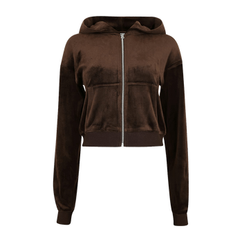Dark brown zip-up hoodie