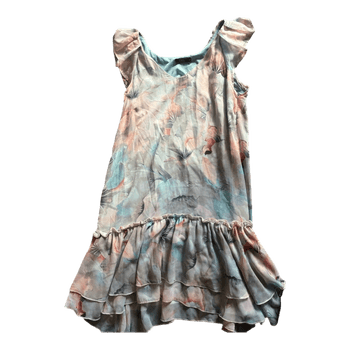 Floral print ruffled dress