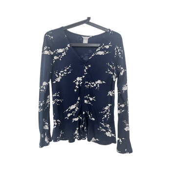 Navy floral paita
