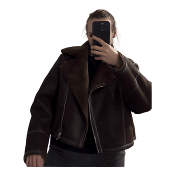 Brown faux leather jacket