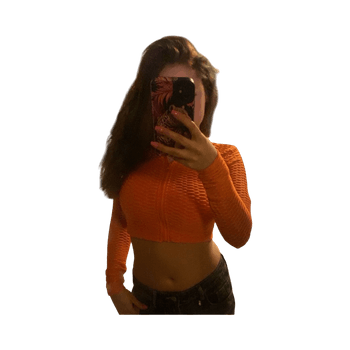 Oranssi lyhyt vetoketjutoppi