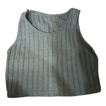 Šviesiai mėlyna crop top maikutė