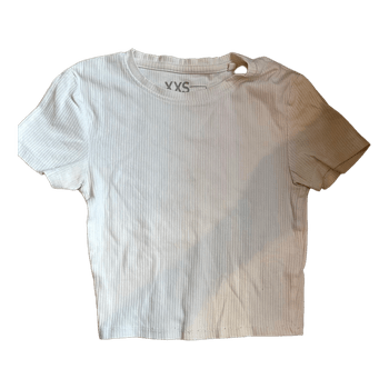 White ribbed crop top