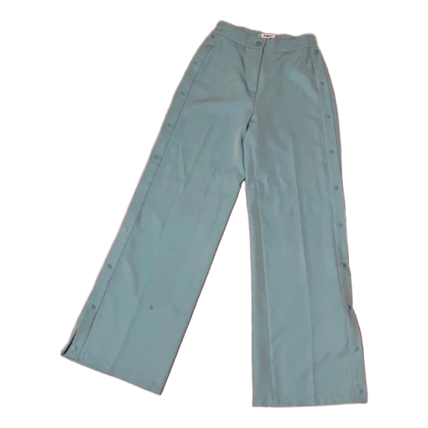 Light blue wide-leg trousers