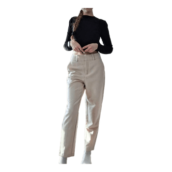 Beige tailored trousers