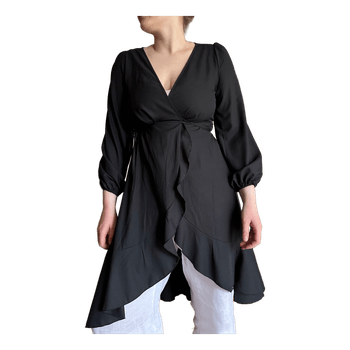 Black wrap dress