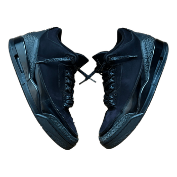 Black Jordan 3 sneakers