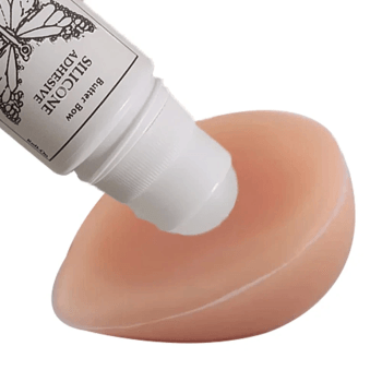 Silicone adhesive roll-on