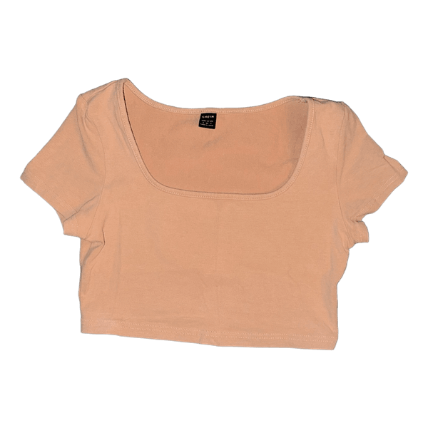 beige crop top
