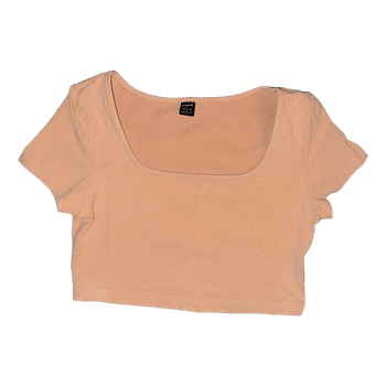 beige crop top