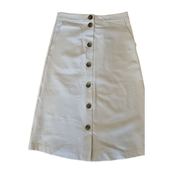 Beige button-up skirt