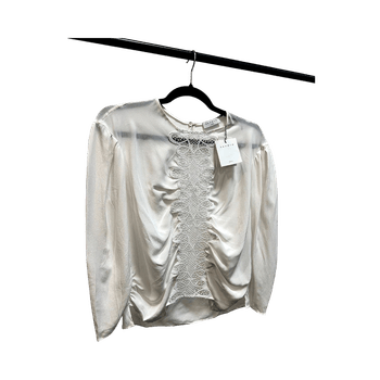 Sandro White Lace Blouse